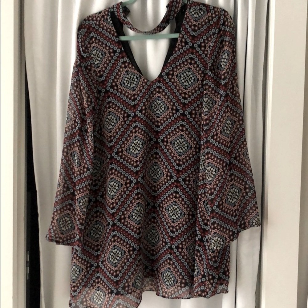 Patterned flowy dress